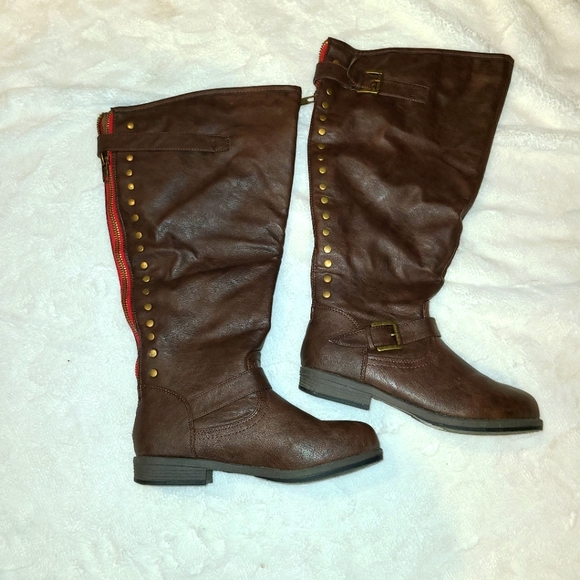 Shoes - Brown Studded Boots